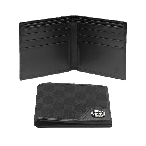 Noir Gucci Bi-plis Emboîtement Portefeuille G Ornement